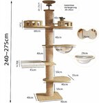 Structure robuste arbre à chat 275 cm Mekidulu