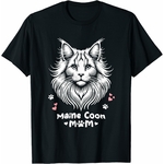 T-shirt Maine Coon Mom pour femme en coton