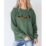 Sweat-shirt femme IZYJOY Halloween chat coupe oversize confortable