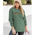 Pull oversize Halloween chat citrouille coton doux manches longues femme
