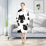 sweat à capuche chat noir oversize femme