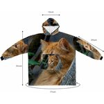 sweat doux microfibre polyester chaud pour femme motif chat