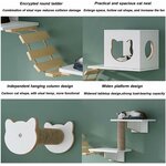 étagère murale pour chat design naturel