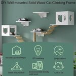 meuble mural en bois pour chat Pucaru