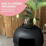 Bac à litière moderne RHRQuality noir pour chats Maine Coon