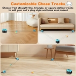Stimulation féline grâce à un tapis de course bleu à minuterie programmable