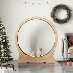 roue d’exercice pour chat Mondeer en bois naturel