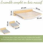 Kit complet mur d’escalade chat intérieur écologique