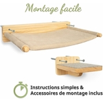 Installation facile mur d’escalade chat WOOWOOD