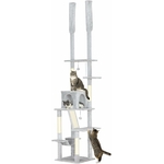 Détail poteaux épais sisal anti-rayure arbre à chat luxe.