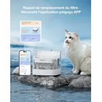 Filtre fontaine eau chat luxe PF1 en gros plan design raffiné.