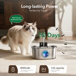 Design raffiné félin fontaine sans fil premium pour chaton intérieur sophistiqué.