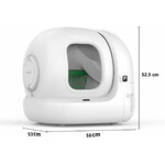 Intérieur spacieux litière automatique premium pour grand chat multi-chats.