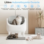 "bac a litiere xxl autonettoyant entretien facile maison de luxe pour felin"