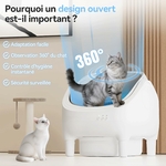 litiere intelligente pour chat controle app suivi poids et frequence
