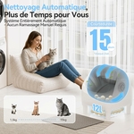 litiere luxe chaton et grand chat avec nettoyage automatique longue autonomie