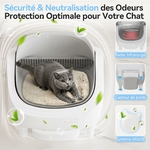litiere autonettoyante moderne pour plusieurs chats interieur haut de gamme