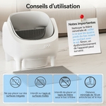 litiere autonettoyante luxe chat xxl design moderne blanc