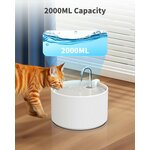 Capacité 2.2L fontaine design félin luxe pour multi-chats.