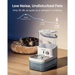 Fontaine à eau design premium pour chat bleu en acier inoxydable dans salon moderne