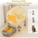 Litière chat connectée Devoko contrôlée par application, vue écran smartphone.