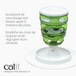 Bassin collecteur peu profond du labyrinthe Catit Senses pour chat, adapté au confort des moustaches sensibles.