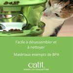 Accessoire chat premium Catit Senses, labyrinthe d’alimentation en plastique facile à nettoyer pour intérieur moderne.