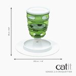 Jouet distributeur de croquettes pour chat Catit Senses à trois niveaux de difficulté, idéal pour stimuler l’instinct de chasseur.