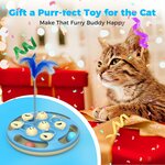 Jouet puzzle 3-en-1 design raffiné pour chat premium avec base antidérapante