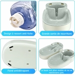 Distributeur nourriture chat 4L avec système par gravité, gamelle transparente pour suivre la réserve