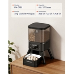 Distributeur croquettes chat automatique PalNests design raffiné premium double trémie 4L.