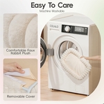 Accessoire chat premium hamac réversible lavable en fausse fourrure douce crème M.