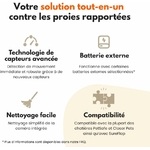 Chatière connectée pour chat avec détection de proies, solution premium pour intérieur propre.