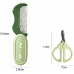 Kit toilettage multifonctionnel premium pour chat Kaiyzo design raffiné jaune vert.