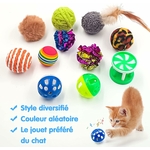 Jouet chaton intérieur avec plumes et cataire naturelle.