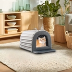 Lit chat avec structure multicouche isolante.