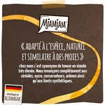Aliment complet pour chat sans gluten, design luxueux et texture pâte.