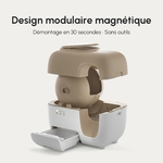 Design moderne litière chat autonettoyante PetSnowy sans couvercle.