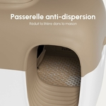 Litière automatique chat PetSnowy 83L pour plusieurs chats 1,5–9 kg.
