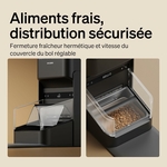 Distributeur automatique de nourriture pour chat PETLIBRO RFID design premium acier inoxydable noir