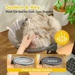 Lit de perchoir pour chat de bureau – tapis remplaçables hiver été mesh respirant