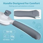Brosse chat design premium avec tête ronde revêtue de résine.