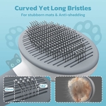 Brosse chat premium à prise ergonomique antidérapante.