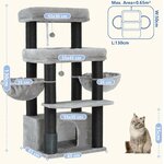 Grande niche cosy en bois pour chat, style classique et finition gris, confort et discrétion.