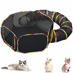 Tente et tunnel pour chat, solution de jeu 2-en-1 premium.