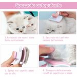 Brosse démêlante chaton poils longs design raffiné félin