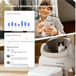 Litière autonettoyante silencieuse chat sensible connecté