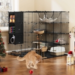 Cage pour Chat XXL 4 Niveaux avec Hamac et Cube