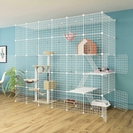 Cage Pour Chat ZYJIX DIY Métal Extérieur/Intérieur Spacieuse