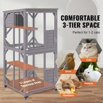 Cage pour Chat Bois et Métal